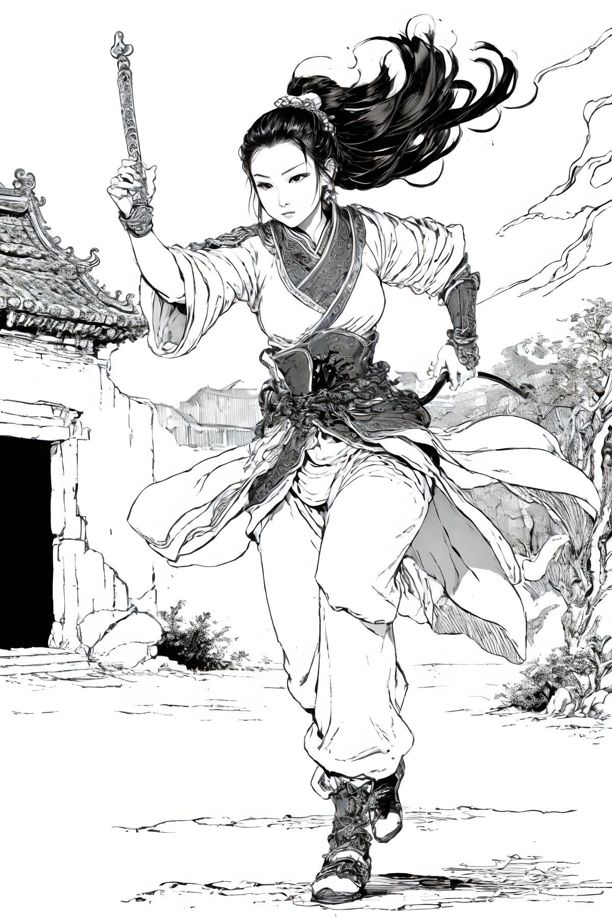 PAseer的武侠插画/PAseer's WuXia Line-illustration - v1.0 | Stable 