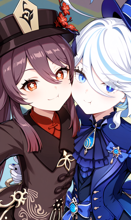 Furina and Hao tao (Genshin impact) [Illustrious] illustration