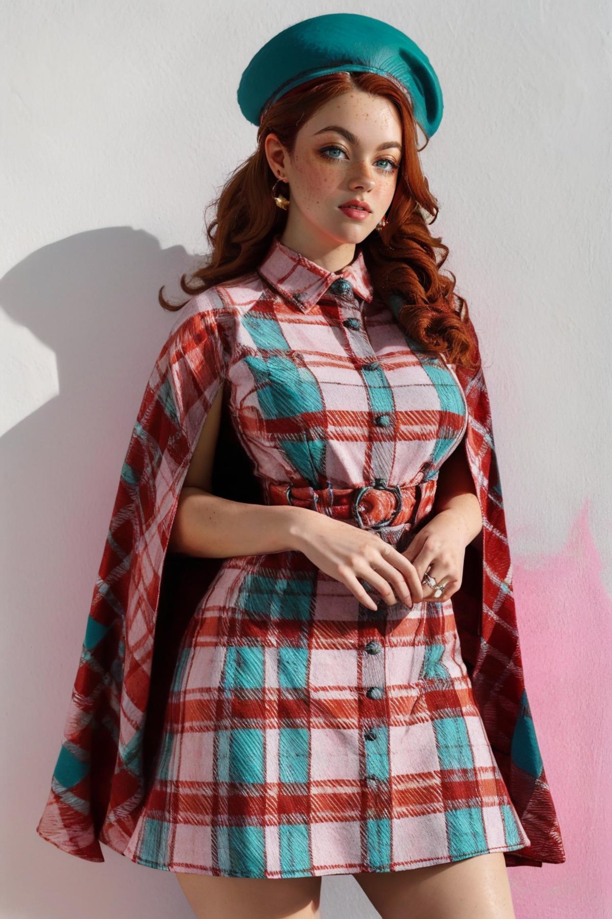 Plaid Dress with attached Cape image by freckledvixon