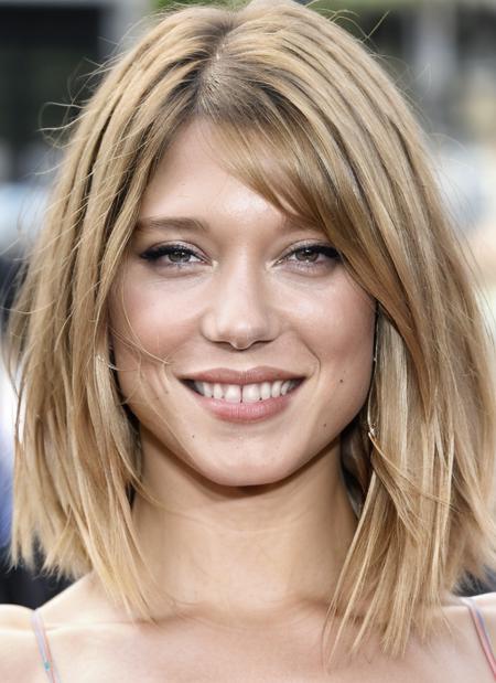 High detail RAW color Photo of gorgeous sks woman,  smile, fit, toned, sexy look,  high detail hair, (skin pores, skin imperfections), sharp body, highly detailed body, highly detailed face, sharp focus, 8k high definition, insanely detailed, intricate, masterpiece, highest quality, <lora:locon_leaseydoux_v1_from_v1_64_32:1.25>