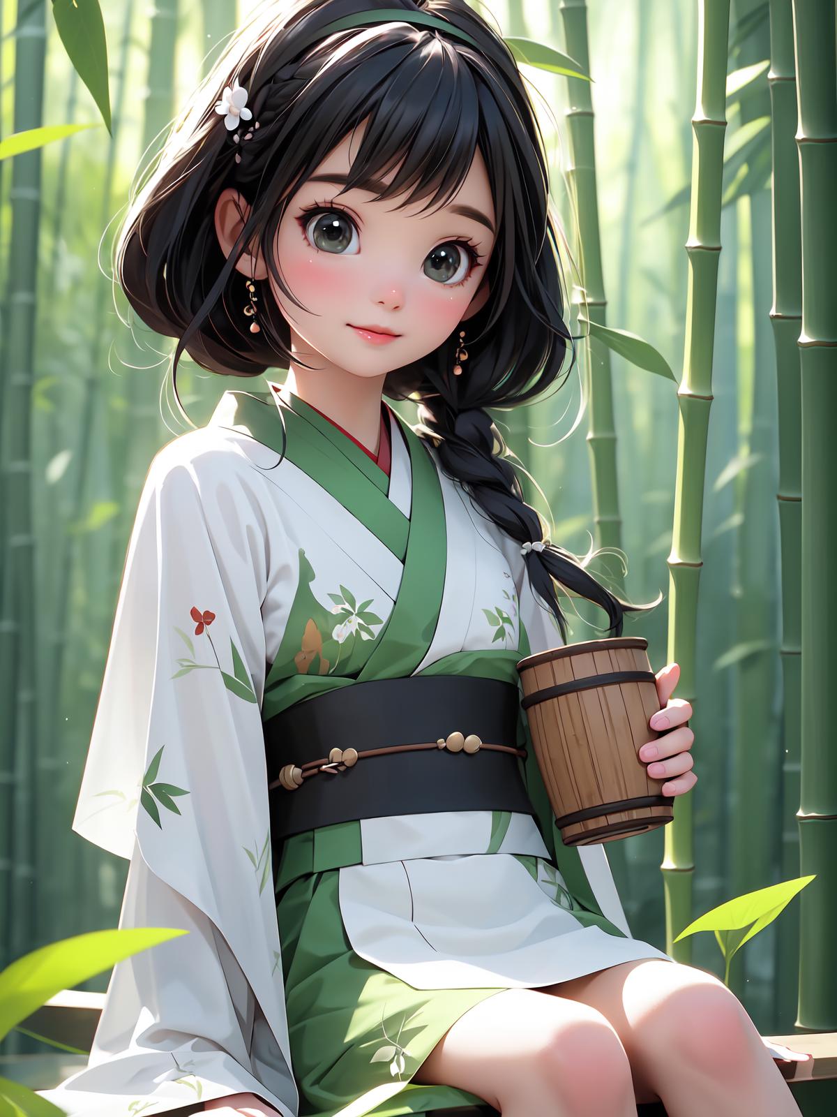 Cute girl in the bamboo forest image by ZIJINcreativity