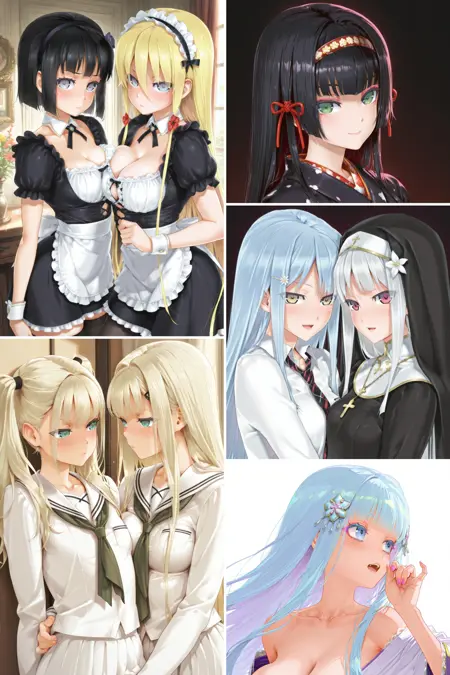 [illustrious XL] 16 in 1，Happoubi Jin/八宝备仁《Bishoujo Mangekyou 1-6》/《美少女万华镜1-6》ωstar- Artist Style