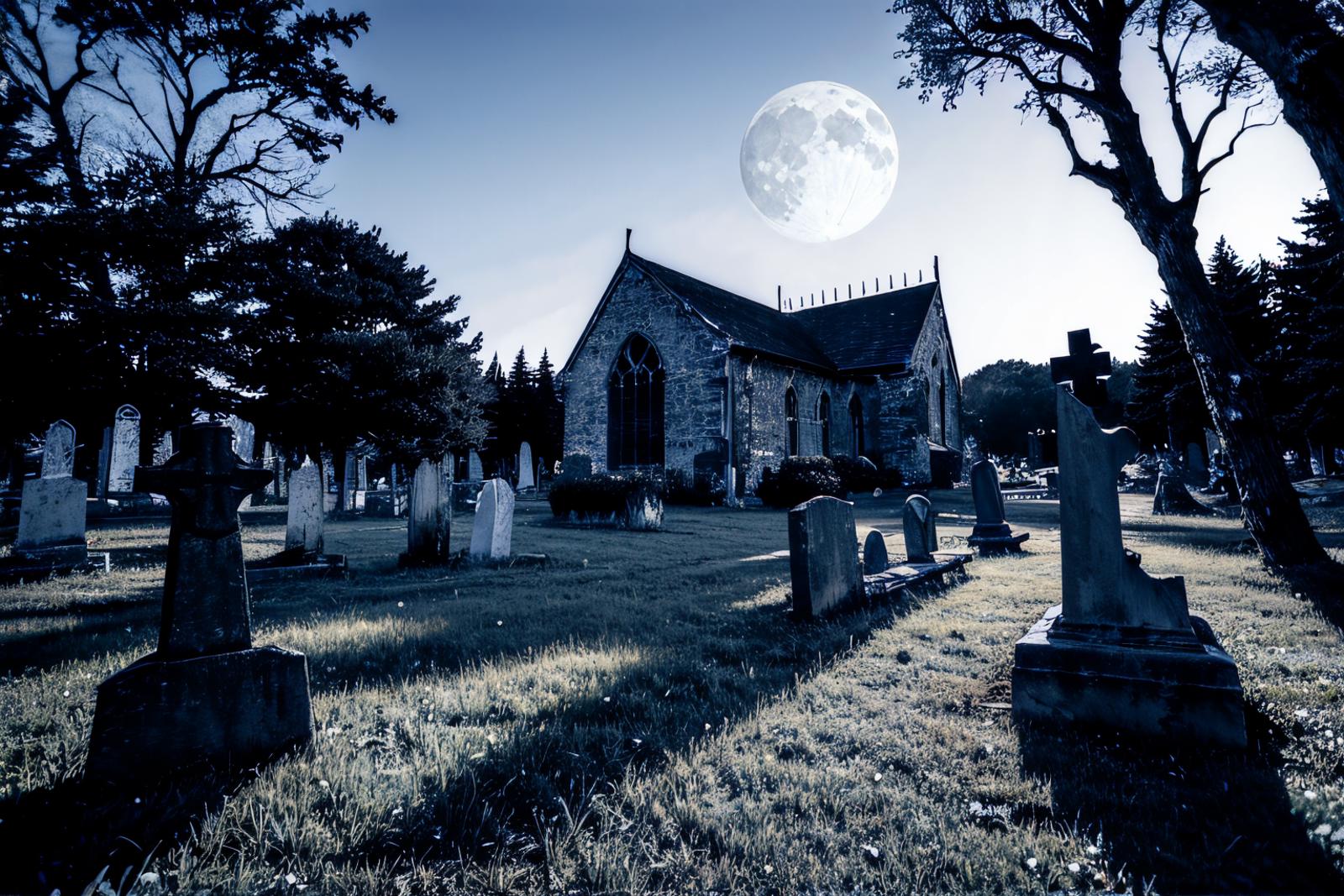 Edob Church Cemetery Creepy Night image by edobgames