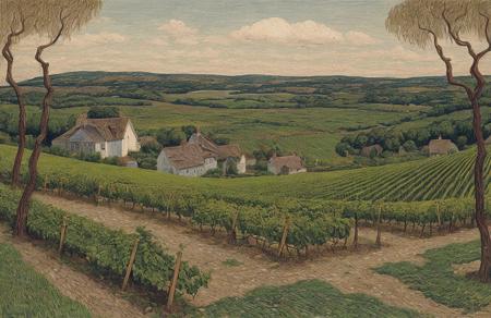 style of Henry Moret, patch ,terrace ,garden ,vineyard ,plantation ,yard , Bog ,