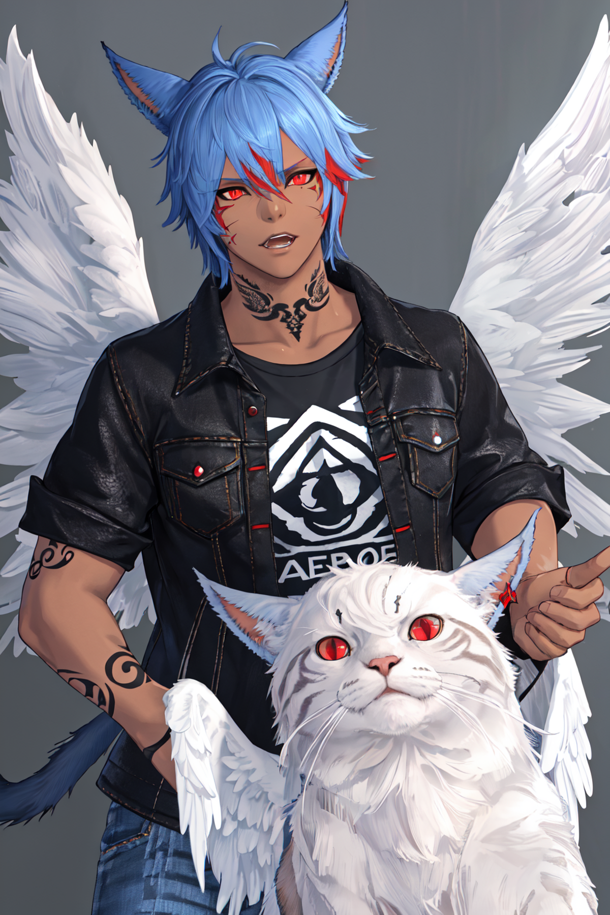 Male Miqote - FFXIV (LORA) image by duskfallcrew