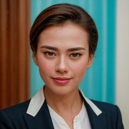 analog film photo solo, realistic, ((indonesian woman)), ((<lora:[ID]_-_Catherine_Wilson:1> cathwilson)), (((The Italian Bob Hairstyle))), (((smile512))), (((Polished blazers with long sleeves))), ((island, palm-fringed beaches, turquoise waters, tropical)), ((dynamic pose)), PA7_Human-Likeness, PA7_Photo, PA7_Portrait-ECU, high detailed, 8k, clear facial features, <lora:PAseer-SD15-LCM Quick:1> <lora:ReaLora:.2> skin <lora:GStyle_-_Photography_Style:.4> gstyle           . faded film, desaturated, 35mm photo, grainy, vignette, vintage, Kodachrome, Lomography, stained, highly detailed, found footage