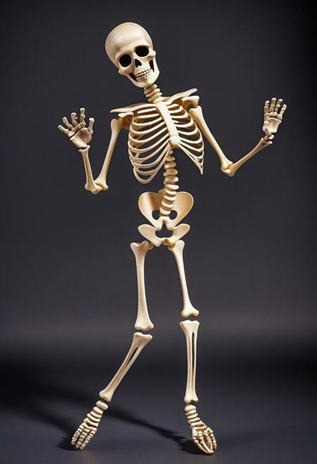 a skeleton dancing jig in a jive party