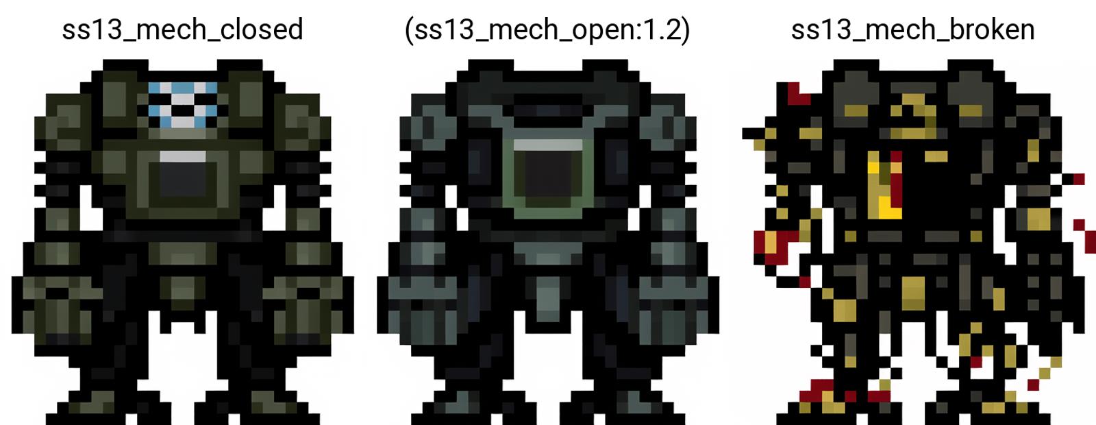 Mechs Pixel Art sprites - Space Station 13 [Pixel perfect, pixel art]  image by SteampunkEngineer