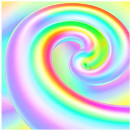 a rainbow spiral