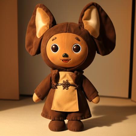 brown plush toy, animal (big round ears:1.3), masterpiece, best quality, dslr, intricate details,  <lora:Cheburashka:0.55>, samurai dress