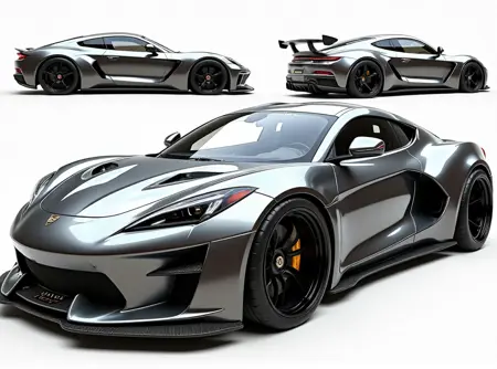 Sports car multi view design