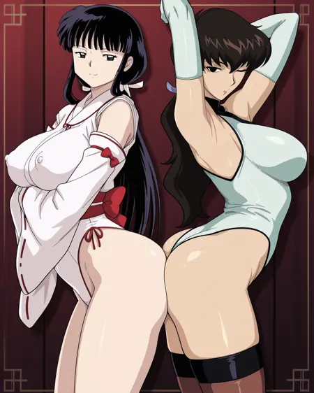 kikyo and ran | 風まかせ月影蘭 | inuyasha