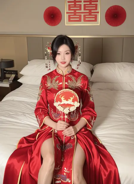chinese red wedding dress