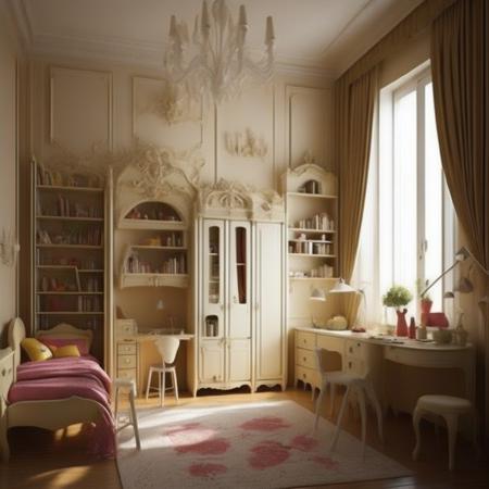 <lyco:Italian_style_interior_design_Sa_May:1.0> Italian style interior design of  kids room