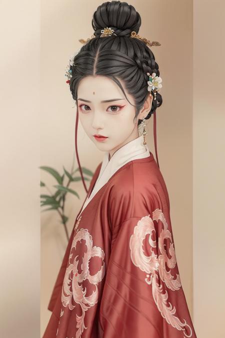 (masterpiece:0.8),best quality,
gongbiv,gongbi painting,chinese clothes,1girl,solo,flower,hair ornament,black hair,red lips,makeup,mole under eye,looking down,portrait,lipstick,updo,closed mouth,black eyes,beads,hair pulled back,eyelashes,fingernails,eyeshadow,lips,hair stick,grey hair,hair bun,upper body,from side,leaf,hair beads,pink flower,ribbon,looking away,grey eyes,red ribbon,hair ribbon,short hair,
<lora:gongbi painting:0.8>,