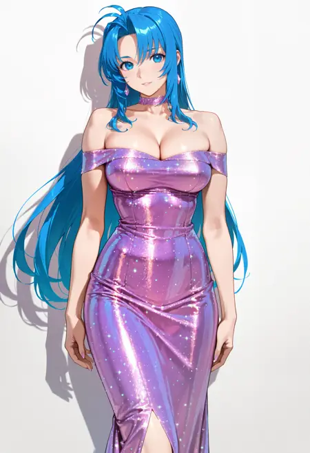 Off Shoulder Glitter Mermaid Dress