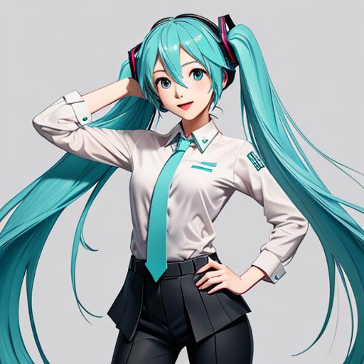 Hatsune Miku, business attire