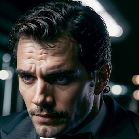 face portrait of henrycavill person using a tuxedo, in blade runner, professional photography, high resolution, 4k, detailed photo, <lora:henrycavill_30030:1>