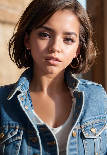 detailed eyes, (highly detailed skin:1.2), (realistic lighting:1.1), (realistic shadows:1.1), ((best quality)), (detailed), 8k uhd,
<lyco:isabelmoner_lycoris_01-000003:1>, isabelmoner-smf, 1girl, solo, realistic, denim jacket, earrings, jewelry, brown hair, jacket, brown eyes, short hair, blurry background, blurry, blonde hair, denim, upper body, lips