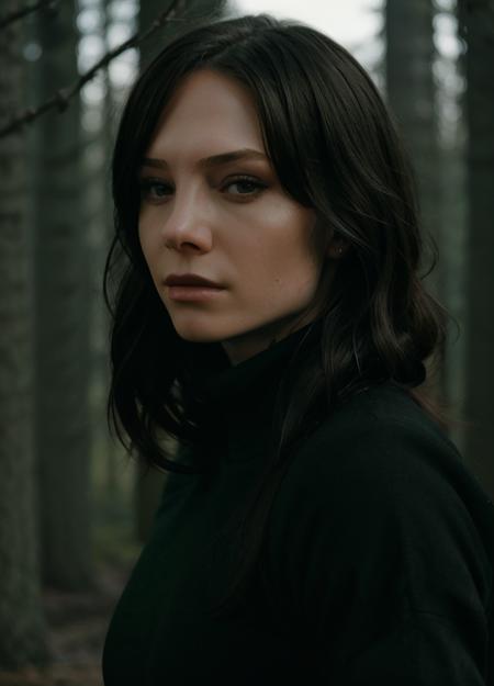 masterpiece, stunning portrait photo of (sjb woman:1.0) <lora:SarahJoybrownDogu_sjb woman:1>wearing a black turtleneck, epic character composition, by ilya kuvshinov, alessio albi, nina masic, sharp focus, natural lighting, subsurface scattering, f2, 35mm, film grain