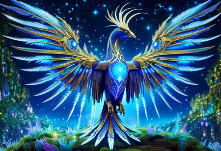 hyper detailed masterpiece, dynamic realistic digital art, awesome quality, DonMMy51ic4lXL a networked nocturnal void elemental  Amphiptere, feathers skin, tail barb, celestial head,    two feathered wings, spiked tails,  <lora:DonMMy51ic4lXL-000006:0.8>