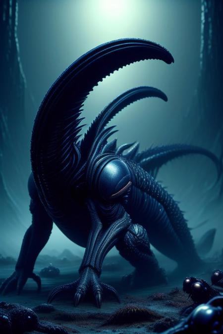 Sfw, masterpiece, awesome quality, hyper detailed, DonMX3n0 organic, futuristic, scifi,  0xfa1lsafe exception,xenomorphic   <lora:DonMX3n0:0.7>, dragon