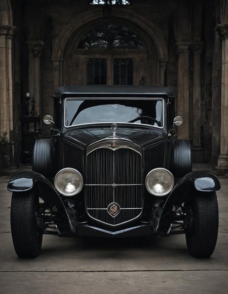 Gothic style <lora:ADM C-Car :1>,A.D.M. Cooper,car,classic,cars, . Dark, mysterious, haunting, dramatic, ornate, detailed