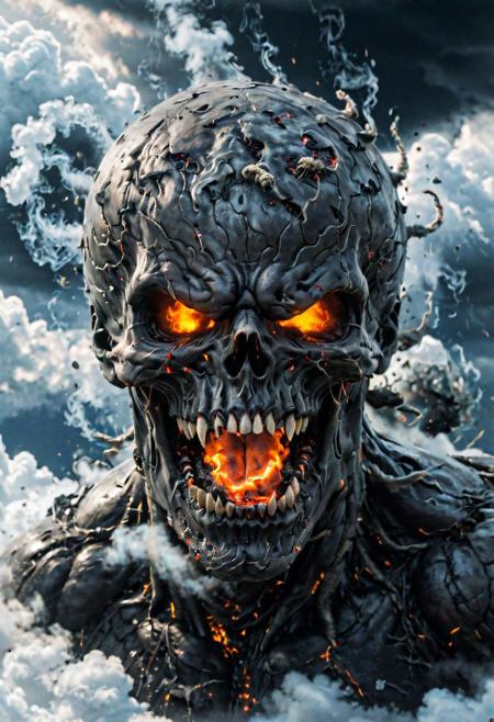 According to the rules, in such cases, it was supposed to become a black impenetrable cloud, fill the entire space with itself, catch up with DEVIL SPAWN horror and look at him with an ominous luminous look from nowhere and from everywhere, which Bomchi immediately did.  Feeling of fear, feeling of horror,rich colors, ultra clear image, more realistic, high resolution photos, 8K HD wallpapershigh quality, intricate details,  ultra detailed, ,depth of field, 8k resolution trending on Artstation Unreal Engine 5, Epic,detailed background, <lora:xl_more_art-full_v1:1.2>  <lora:JuggerCineXL2:0.8> , Cinematic,  <lora:EnvyActionShotXL01:0.8> action shot