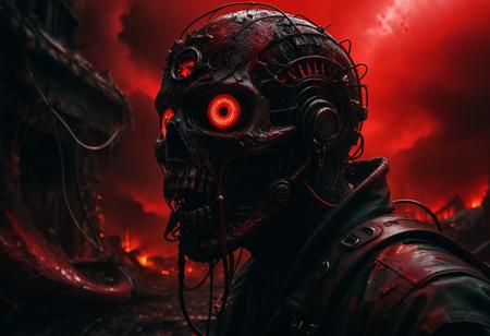((Looking back over shoulder)),slimey drool,tiny pupils,minimal, clean wire install, apocalypsecore virus, black plague intrigue, the last smile in red oil paint Wide range of colors., Dramatic,Dynamic,Cinematic,Sharp details Insane quality. Insane resolution. Insane details. Masterpiece. 32k resolution