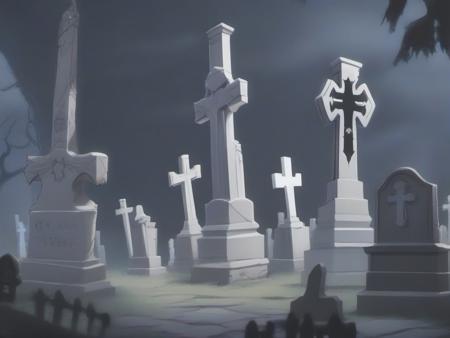 epic cinematic Cemetery,    <lora:SDXL Cartoon Background:1>toonbg_background