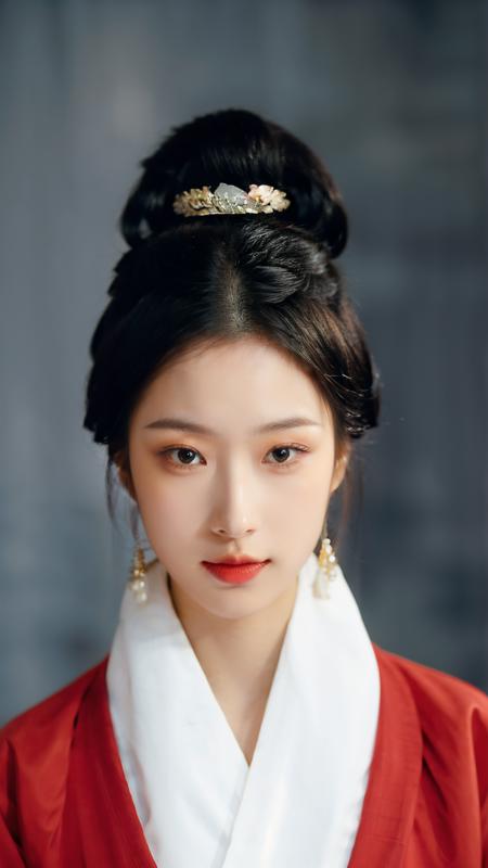 1girl,(han Makeup:1.3),(red hanfu:1.4),fine - art photography,soft portrait shot 8 k,mid length,ultrarealistic uhd upper body,unsplash,(kodak ultra max 800),85 mm,intricate,centered symmetrical composition,stunning photos,masterpiece,grainy,centered composition,(sharp face:1.2),<lora:Han_Makeup_v1.0:0.8>,(solo:1.5),jewelry,holding,earrings,hair ornament,black eyes,long sleeves,upper body,closed mouth,