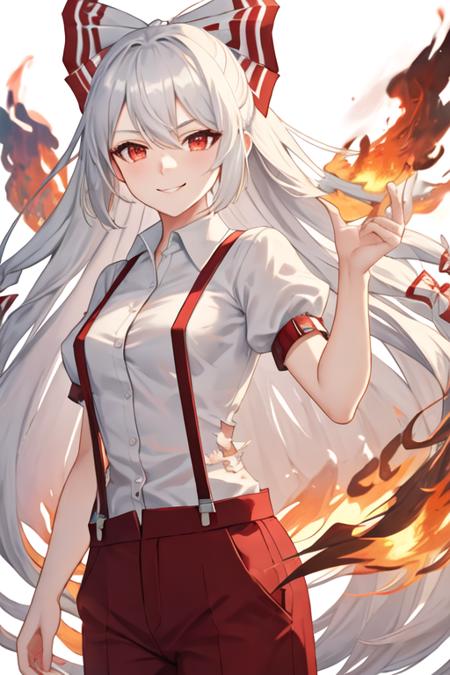 fujiwara no mokou (touhou) drawn by yongzhe_mei_hong