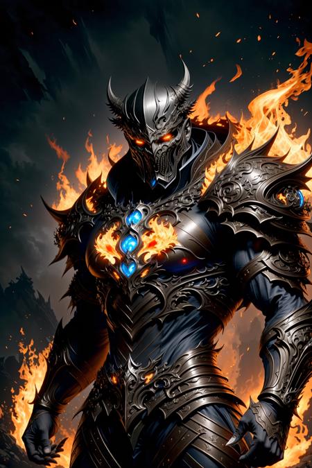 <lora:hadesarmor_v5:1> hadesarmor
masterpiece, highly detailed photorealistic 8k raw photo, best quality, surround volumetric lighting and shadows
a man in monster
highly defined and sharp fire background