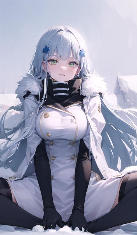 outfit-rossiya, white coat, military hat