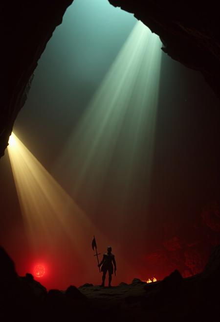 the demon pit, intricate cinematic scenario, dramatic ambiance, dramatic light, film grain