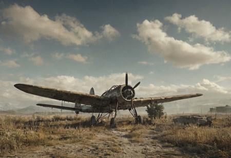 old plane, stunning background,
many details, extreme detailed, full of details,
Wide range of colors., Dramatic,Dynamic,Cinematic,Sharp details
Insane quality. Insane resolution. Insane details. Masterpiece. 32k resolution.