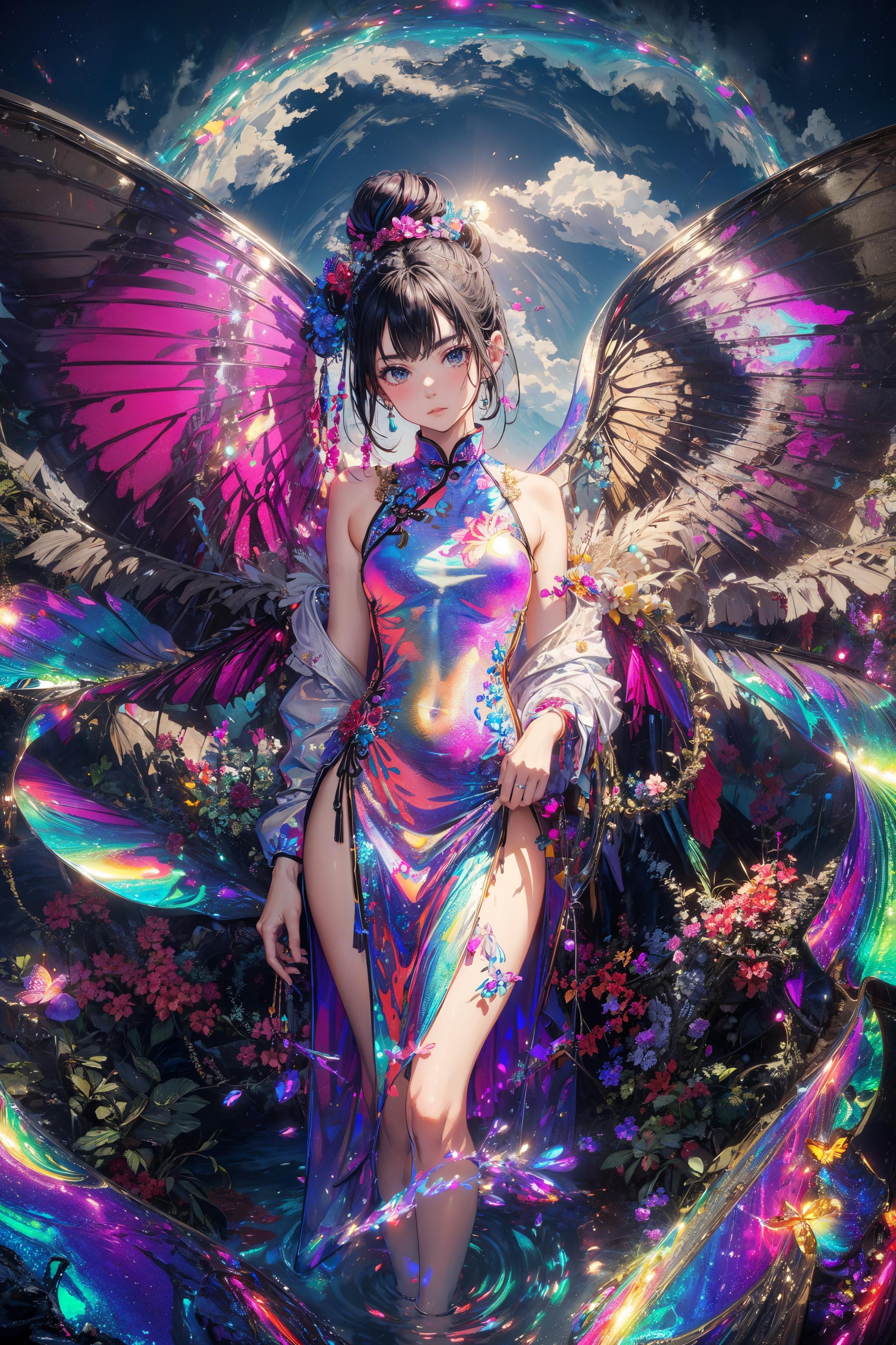 concept:holographic clothing 镭射服装 image by Minlyva
