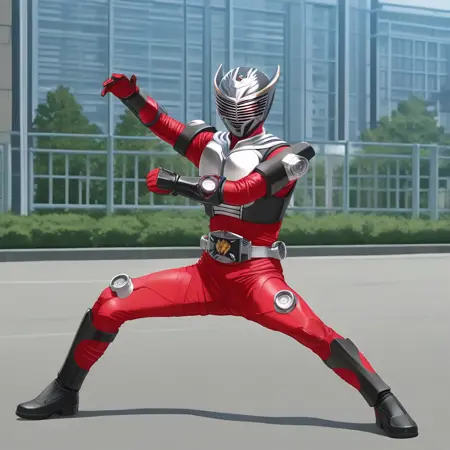 Kamen Rider Ryuki's Final Vent Pose