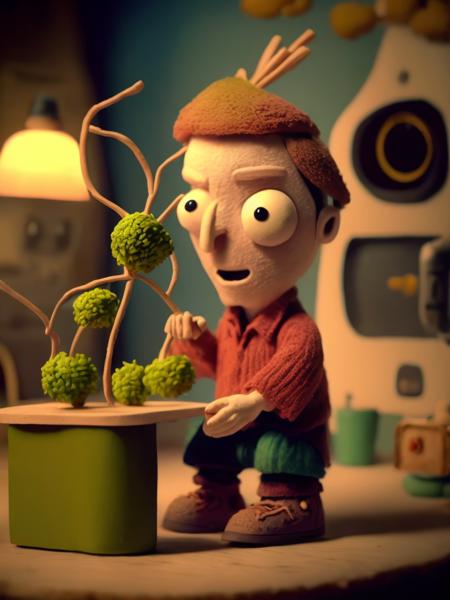 STOP-MOTION ANIMATION style mistletoe claymation