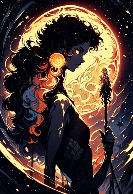 score_9, score_8_up, score_7_up, score_6_up, score_5_up, score_4_up, Hindu god, black skin, dancing kicking and flailing in front of a churning cosmos, multiple arms, holding weapons, holding scepter, glowing rings, psychedelic occult signs and runes, exaggerated, skinny, dutch angle, dark space, stars and nebulae