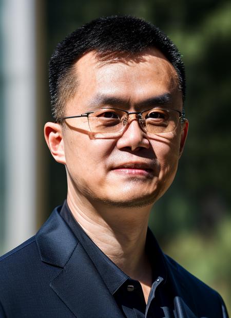 (masterpiece, best quality, awards winner) close up portrait Changpeng Zhao Binance CEO in glasses,  chinese man,  1 man,  epic character composition, by ilya kuvshinov, alessio albi, nina masic, sharp focus, natural lighting, subsurface scattering, f2, 35mm, film grain  
 <lora:CZ_2_CH:1>