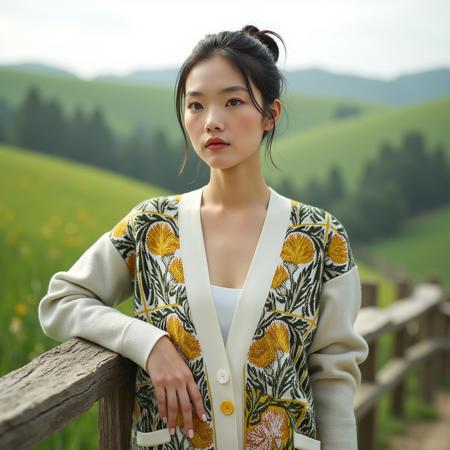 Flowers cardigan flux lora v1.0