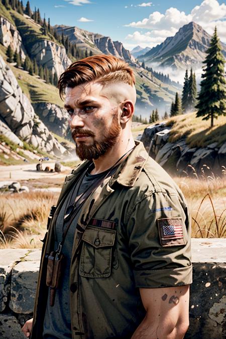 ((masterpiece, best quality))
<lora:add_detail:0.8>
 <lora:FarCry5Jacob:0.8>
FarCry5Jacob, 1boy, solo, short hair, orange hair, beard, rural area, multiple views