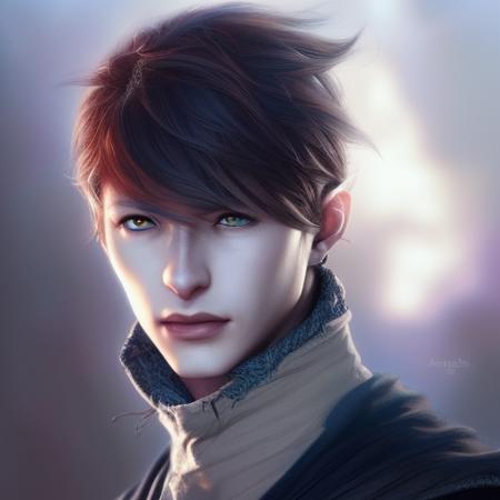 ftnadusk3,1 boy, masculine, male_focus, digital art by wlop, art by artgerm,  illlustration, hades, emet selch, incredibly detailed beauty,   final fantasy xiv,  art by artgerm, wlop, ftnadusk3