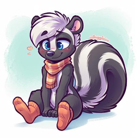 by melangetic socks the skunk (melangetic)