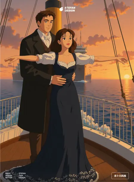 Ghibli painting style _; exquisite, exquisite and harmonious colors