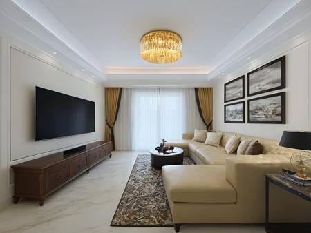 <lora:JJsNeoclassic_Interior_XL:1>, ((Neo Classic)) , ((best quality)),((masterpiece)),((realistic)), indoors, no humans, window,  table, curtains,  photorealistic, authentic, indoor scenery, couch, floor, tv, rug,  ceiling light, day light,  highly detailed
