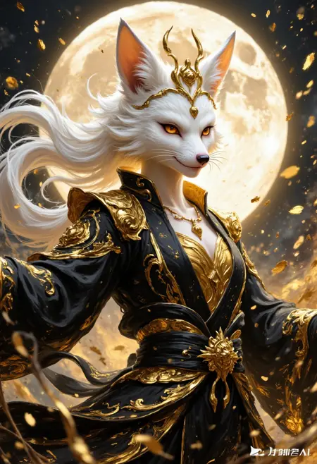 DT_Black-Gold Chinese Style Fantasy_Mythical Character Creation