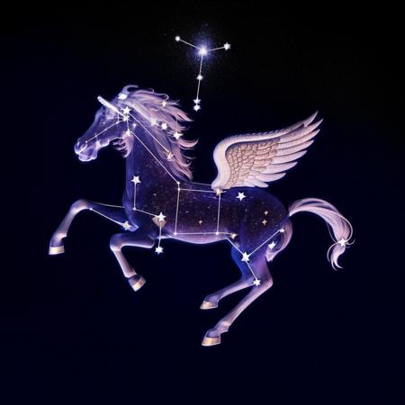 zodiac sign stary night, space art