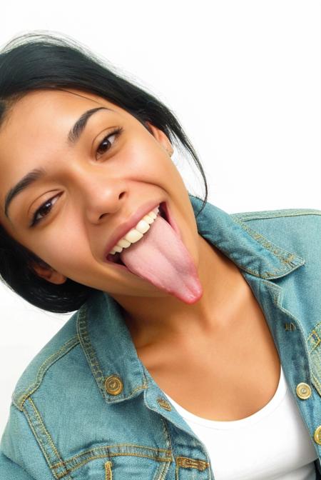 tongue out girl